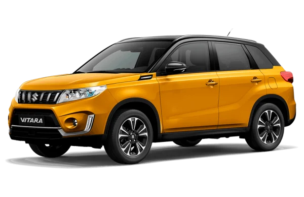 Yellow Suzuki Vitara SUV PNG Transparent Background