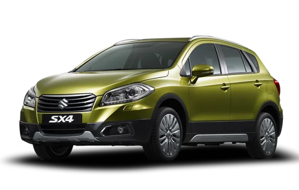 Lime Green Suzuki SX4 Crossover PNG Transparent Background