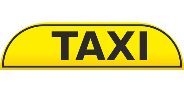 Yellow Taxi Sign PNG Transparent Background