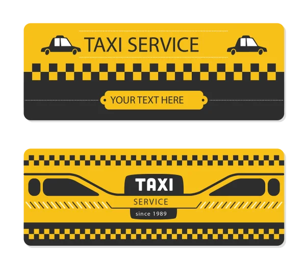 Taxi Service Banners PNG Transparent Background