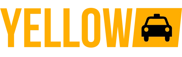 Yellow Wordmark with Taxi Icon PNG
