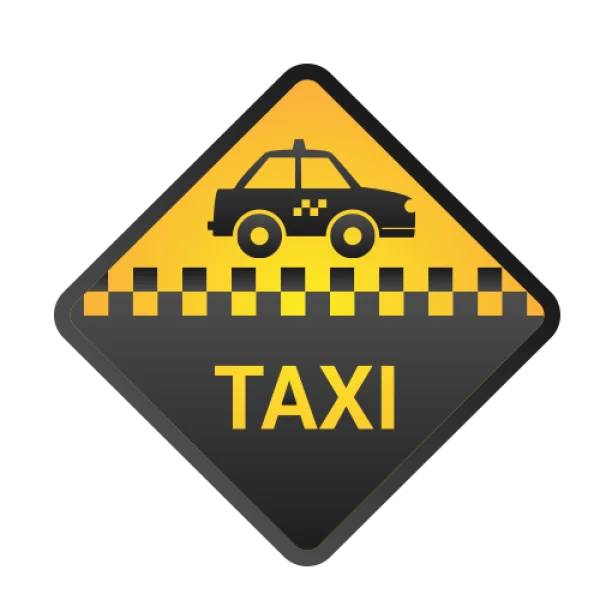 Taxi Sign Icon PNG Transparent Background