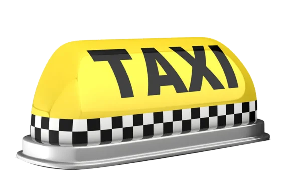 Yellow Taxi Roof Sign PNG Transparent