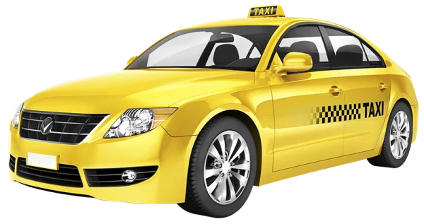 Yellow Taxi Car PNG Transparent Background