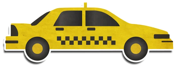 Yellow Taxi Cab PNG Transparent