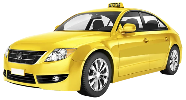 Yellow Taxi Car PNG Transparent Background