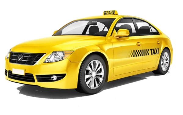 Yellow Taxi Car PNG Transparent Background