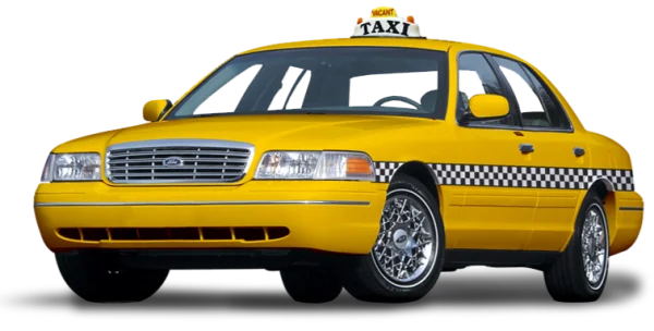 Yellow Taxi Cab PNG Transparent Background