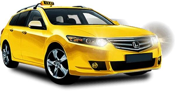 Yellow Taxi Car PNG Transparent Background