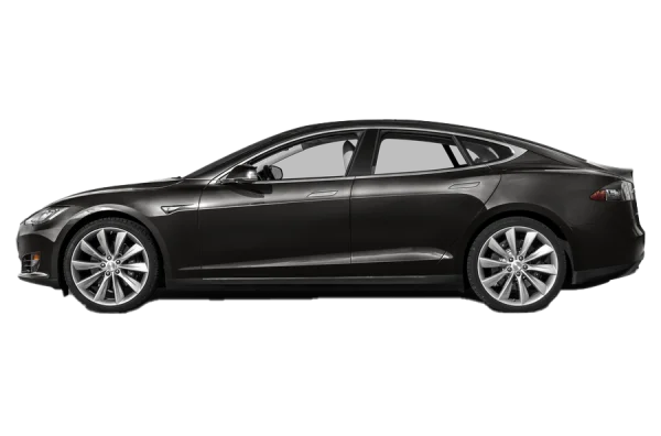 Dark Grey Tesla Model S PNG Transparent Background