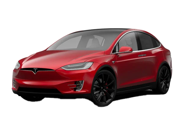 Red Tesla Model X PNG Transparent Background