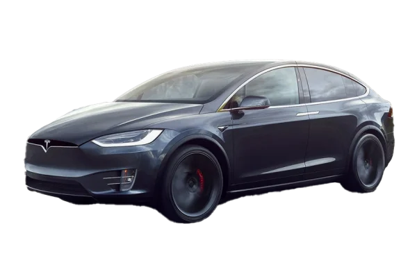 Tesla Model X Grey Car PNG Transparent Background