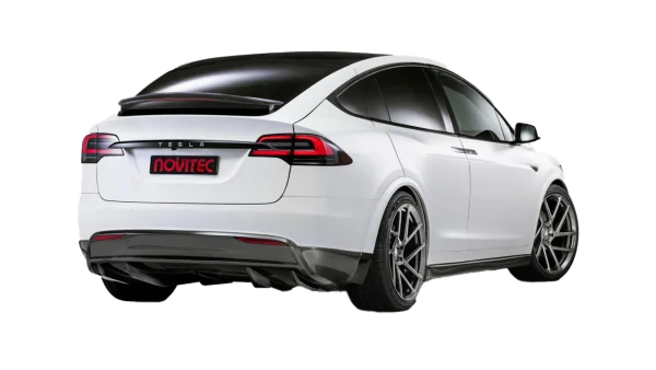 White Tesla Model X Novitec Car PNG Transparent Background