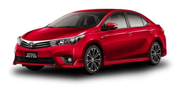 Red Toyota Corolla Altis Car PNG Transparent Background