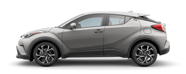 Silver Toyota C-HR Car PNG Transparent Background