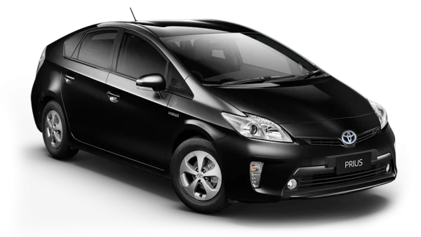 Black Toyota Prius Car PNG Transparent Background