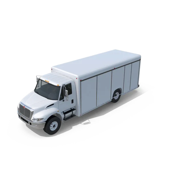 White Box Delivery Truck PNG Transparent Background