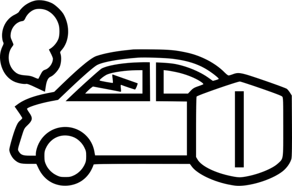 Car Insurance and Protection Outline Icon PNG