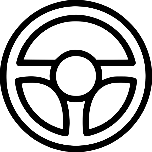 Steering Wheel Outline Icon PNG Transparent
