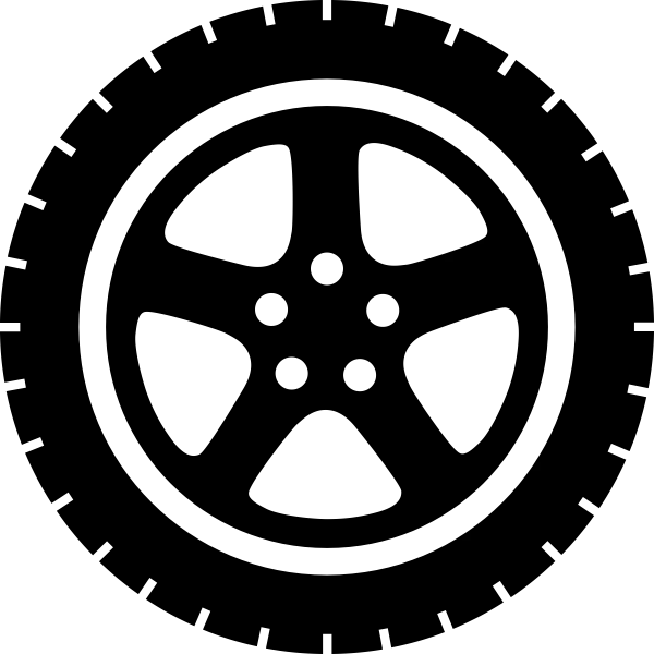 Car Wheel and Tire Icon PNG Transparent