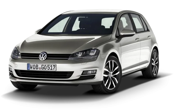 Silver Volkswagen Golf Car PNG