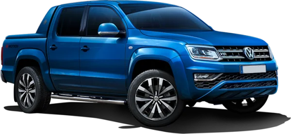 Blue Volkswagen Amarok V6 Pickup Truck PNG Transparent Background