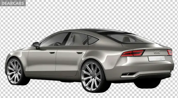 Audi A7 Sportback Silver Car PNG Transparent Background
