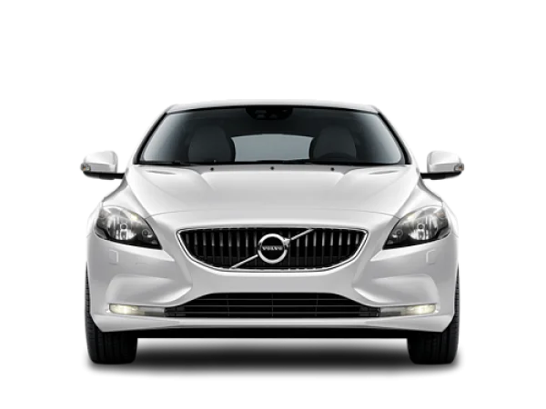 White Volvo Car Front View PNG Transparent