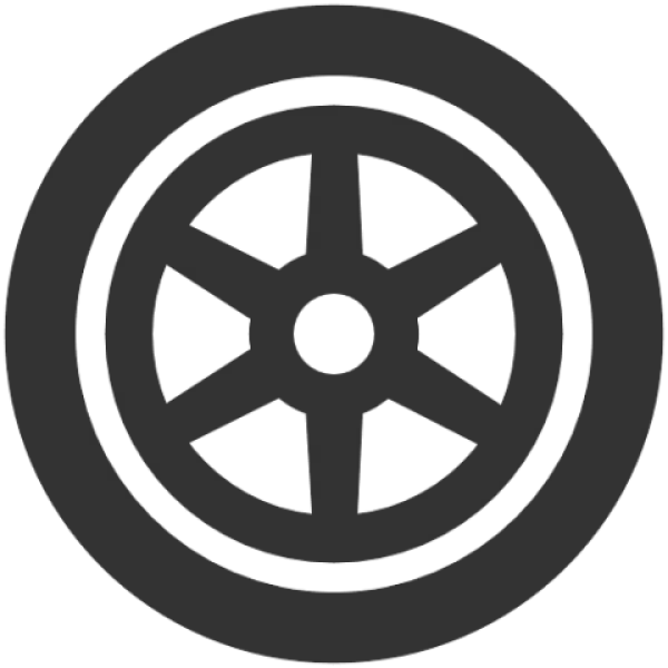 Dark Gray Car Wheel Icon PNG