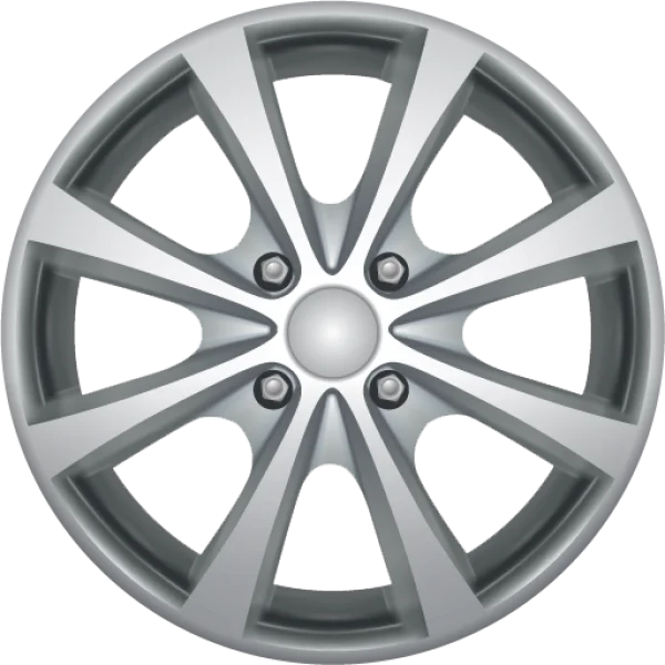 Silver Car Wheel Hubcap PNG Transparent