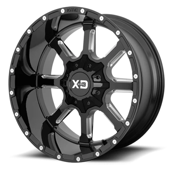 Black KMC XD Series Car Wheel Rim PNG