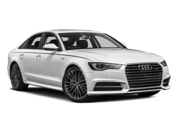White Audi A6 Sedan PNG Transparent Background