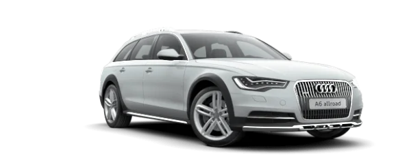 White Audi A6 Allroad Car PNG Transparent Background