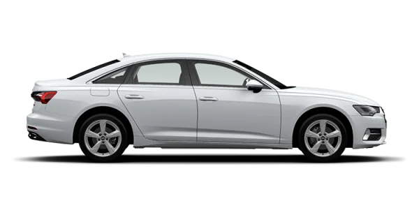 White Audi A6 Sedan Car PNG Transparent Background