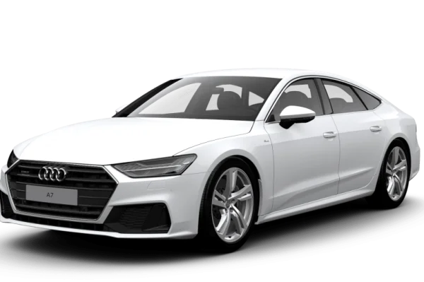 White Audi A7 Car PNG Transparent Background
