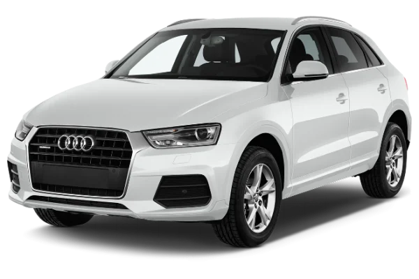 White Audi Q3 SUV PNG Transparent Background