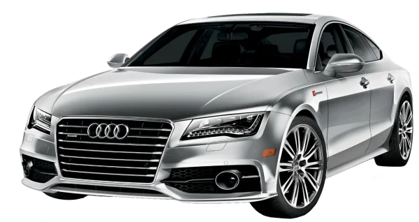 Silver Audi A7 Sports Car PNG Transparent
