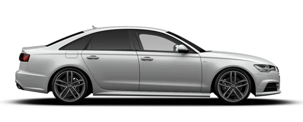 White Audi A6 Sedan PNG Transparent Background
