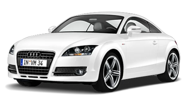White Audi TT Car PNG Transparent Background