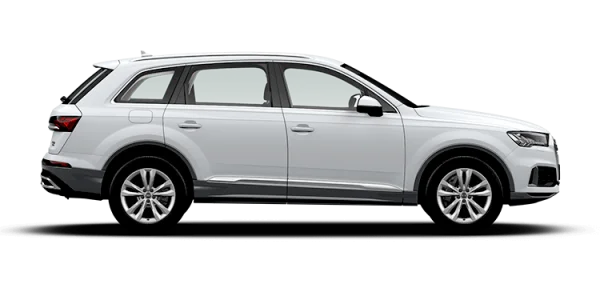 White Audi Q7 SUV PNG Transparent Background
