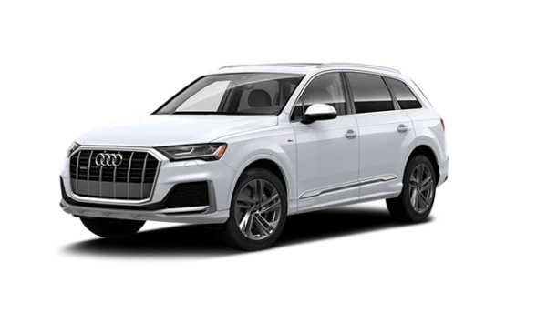 White Audi Q7 SUV PNG Transparent Background
