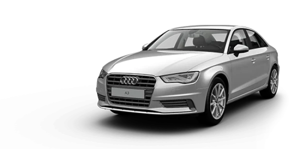 Silver Audi A3 Sedan Car PNG Transparent