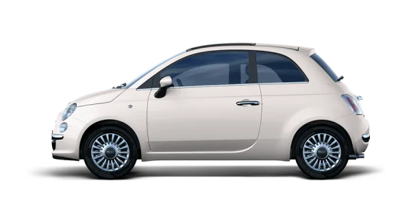 Beige Fiat 500 Car PNG Transparent Background