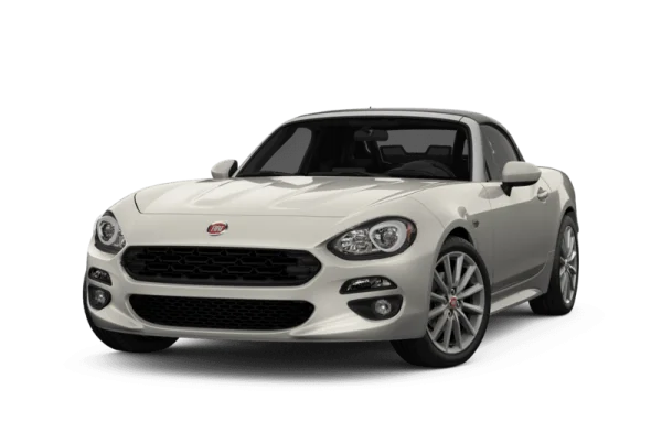 White Fiat 124 Spider Car PNG Transparent Background