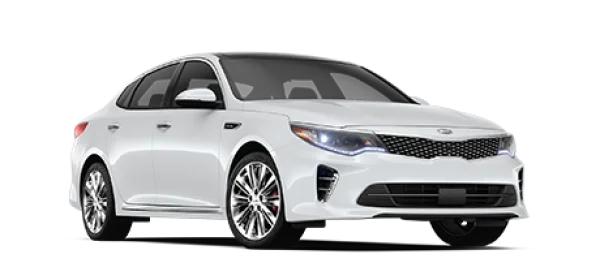 White Kia Optima Car PNG Transparent Background