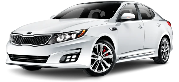 White Kia Optima Car PNG Transparent Background