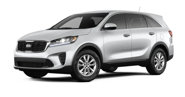 Silver Kia Sorento SUV Transparent Background PNG