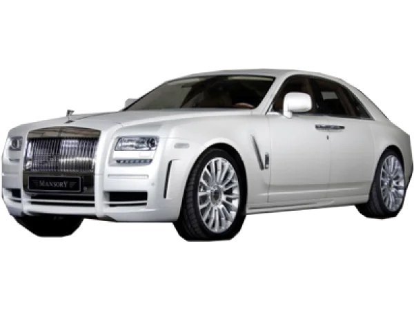 White Rolls Royce Mansory Ghost Car PNG Transparent