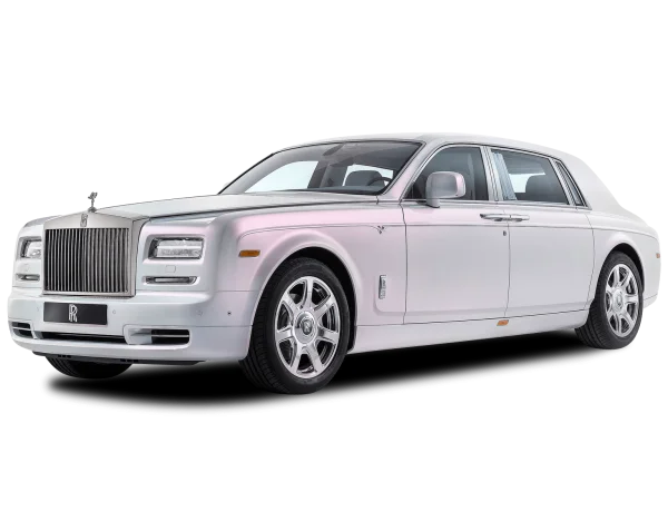 White Rolls Royce Phantom Car PNG Transparent Background