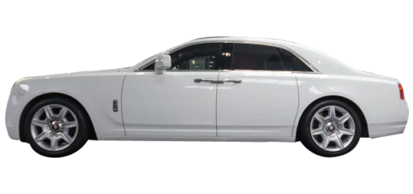 White Rolls Royce Ghost Car PNG Transparent Background